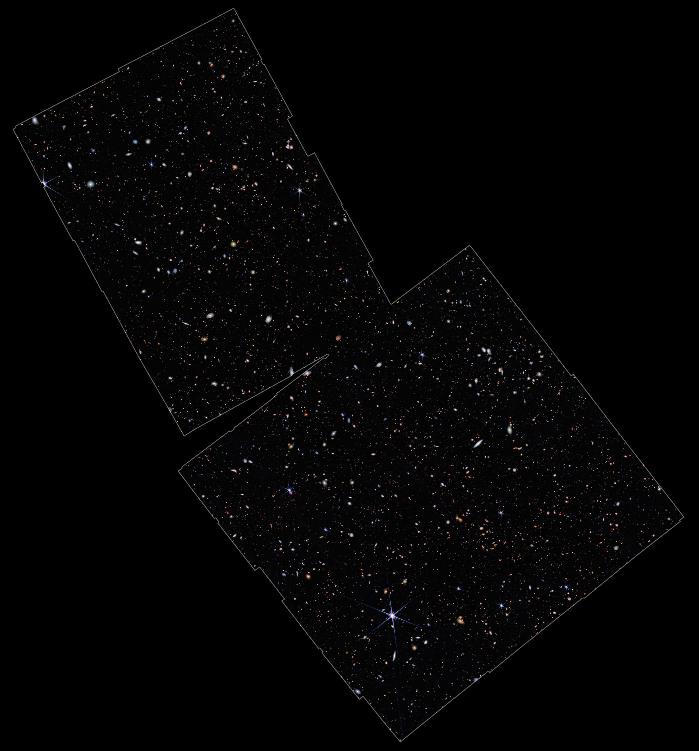 JWST JADES First Deep Field โ Thousands of Galaxies at Extreme Distances